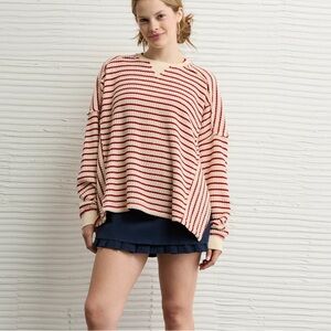 AE Big Hug Crew Neck Waffle Sweatshirt